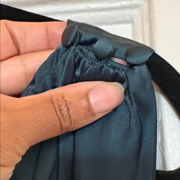 BHLDN one shoulder scarf neck asymmetrical maxi dress dark green size XS - Picture 5 of 10